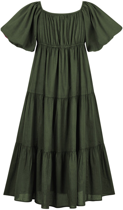 Belle Maxi Chemise Limited Edition Moss Green